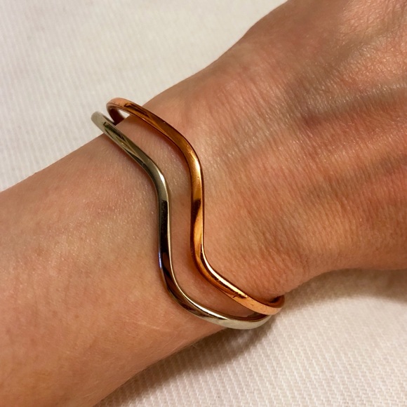 Sergio Lub Silver & Copper Cuff Bracelet - Picture 3 of 8